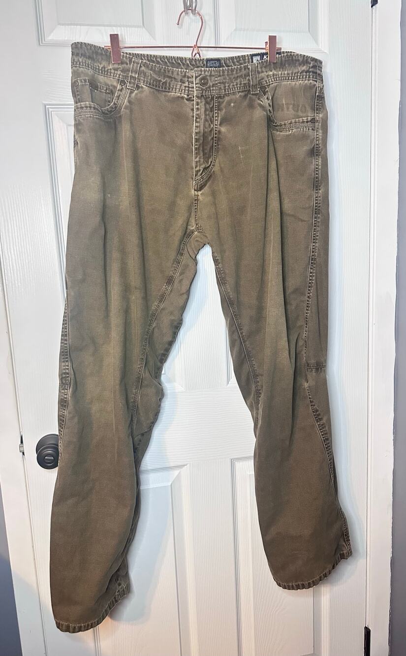 Kuhl Born In The Mountains Jeans 40X34 #108846 Vintage Patina Dye Color Green